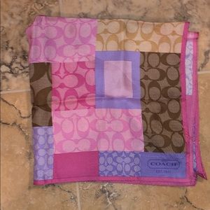 Coach silk patchwork scarf